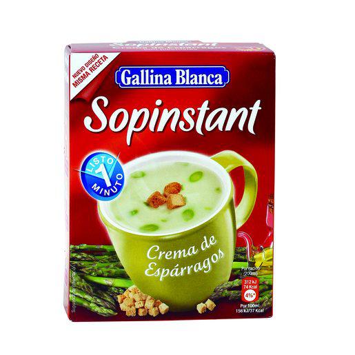GALLINA BLANCA Sopinstant crema de espárragos caja 3 sobres