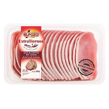 ELPOZO escalopín de lomo de cerdo marinado extratierno bandeja 600 gr