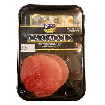 ROLER carpaccio ternera bandeja 110 g