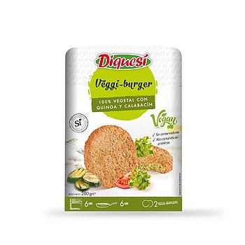 DIQUESI hamburguesas veganas de calabacín y quinoa bandeja 200 gr