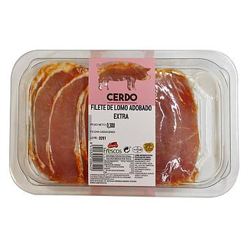 Lomo extra adobado bandeja 300 gr