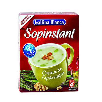 GALLINA BLANCA Sopinstant crema de espárragos caja 3 sobres