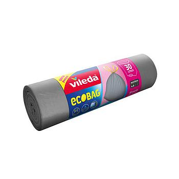 VILEDA bolsa de basura autocierre fuerte 30 litros rollo 15 uds