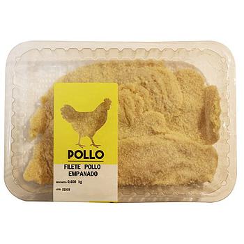 Filetes de pollo empanados bandeja