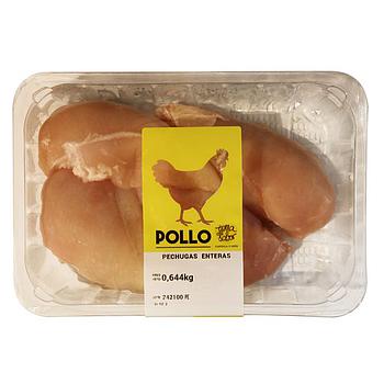 Pechugas enteras de pollo bandeja (peso aprox. 750 gr)